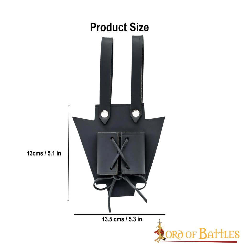 Soporte de cuero genuino estilo medieval para daga y espada - imagen 5