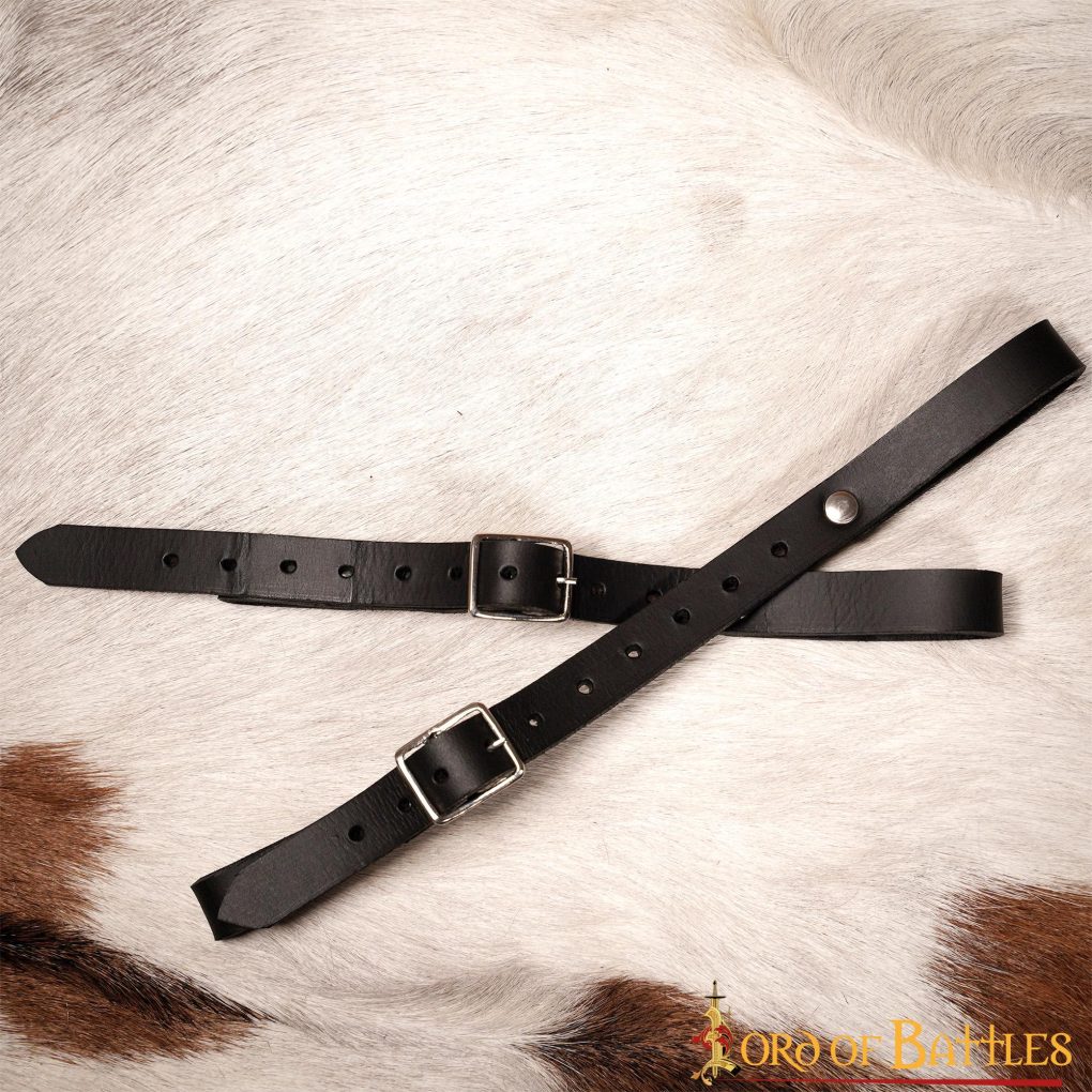 Colgador de espada medieval en cuero, doble correa ajustable - imagen 18