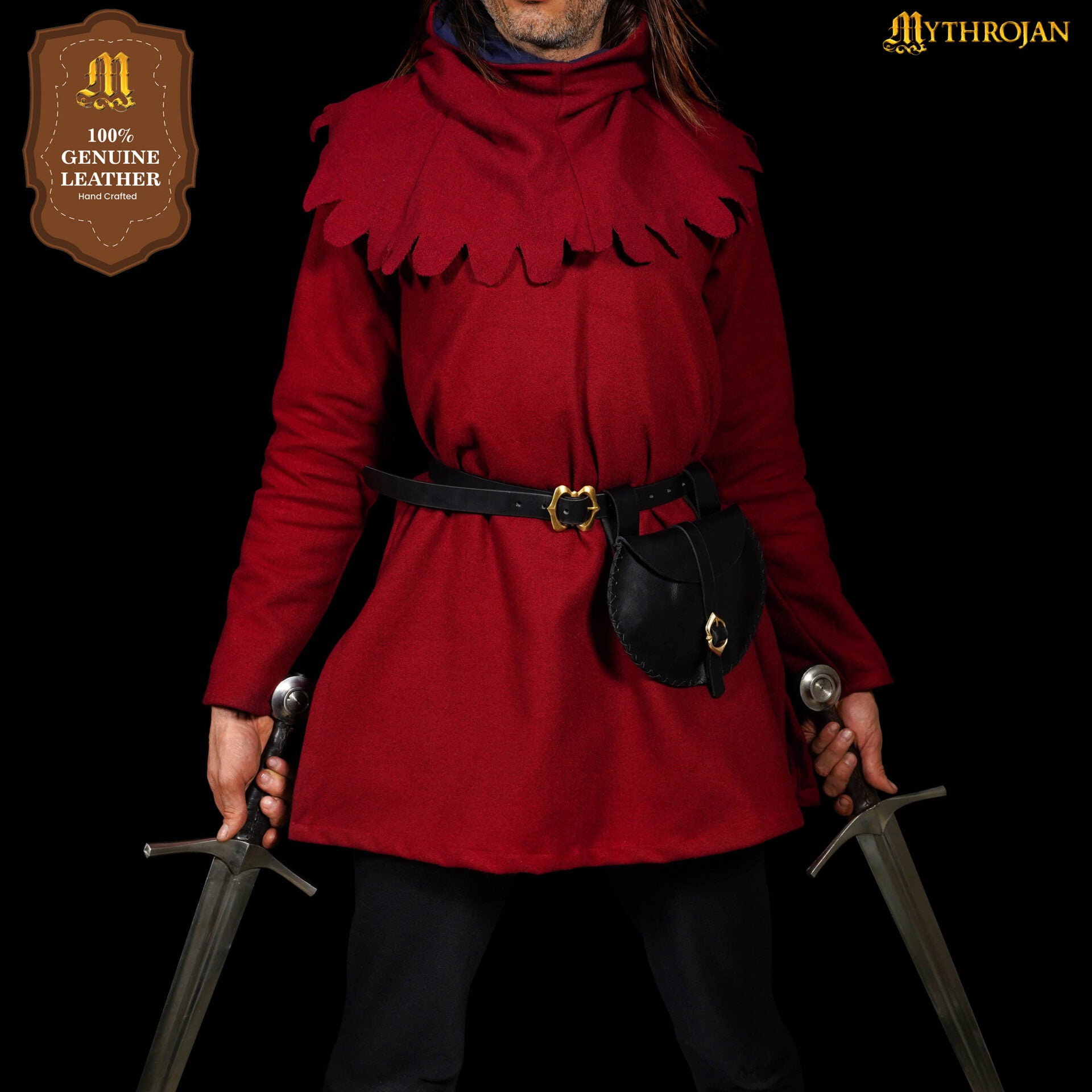 Imagen única de: Funda Medieval Vikinga de Cuero para Cinturón Mythrojan