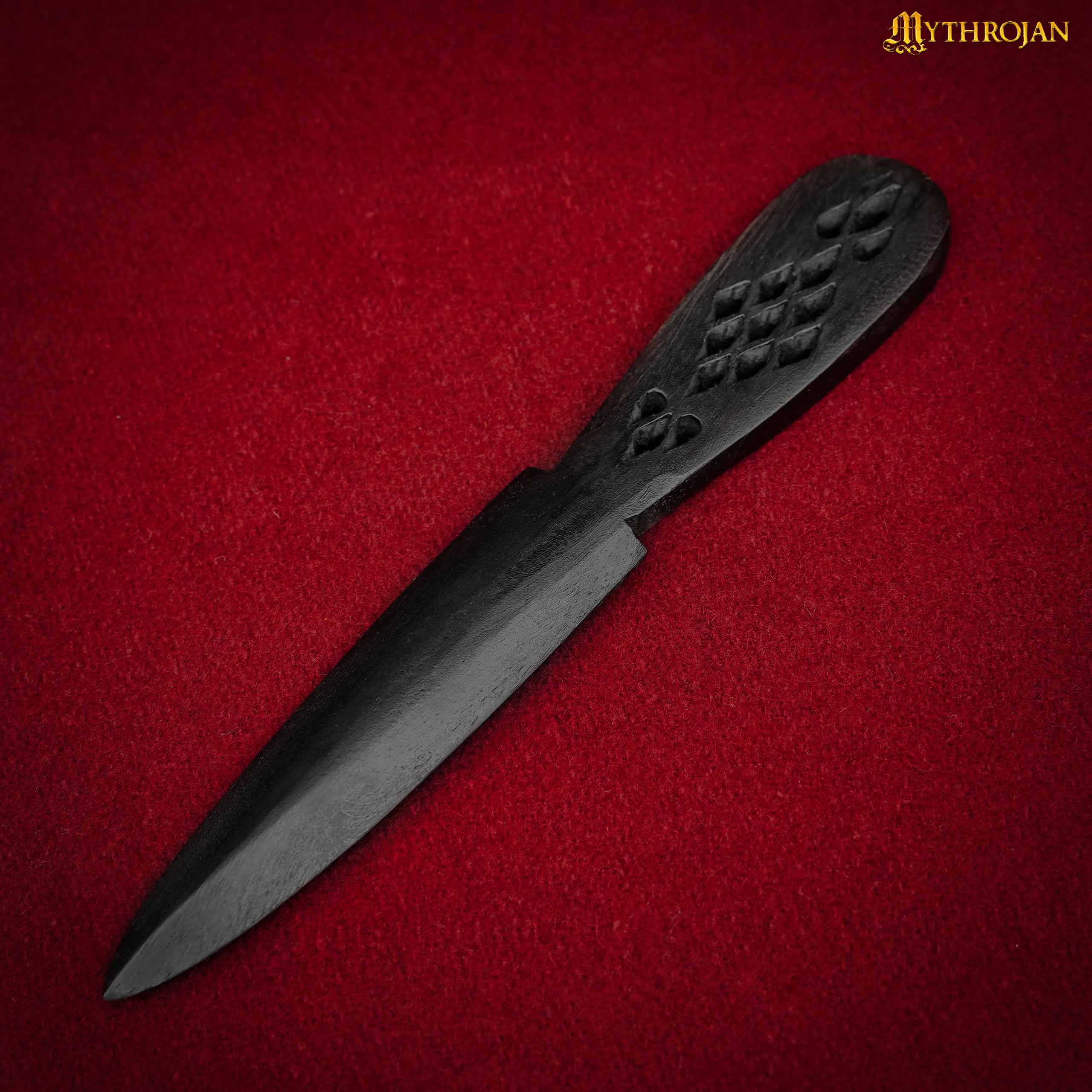 Athame ceremonial de madera maciza hecho a mano - imagen 9