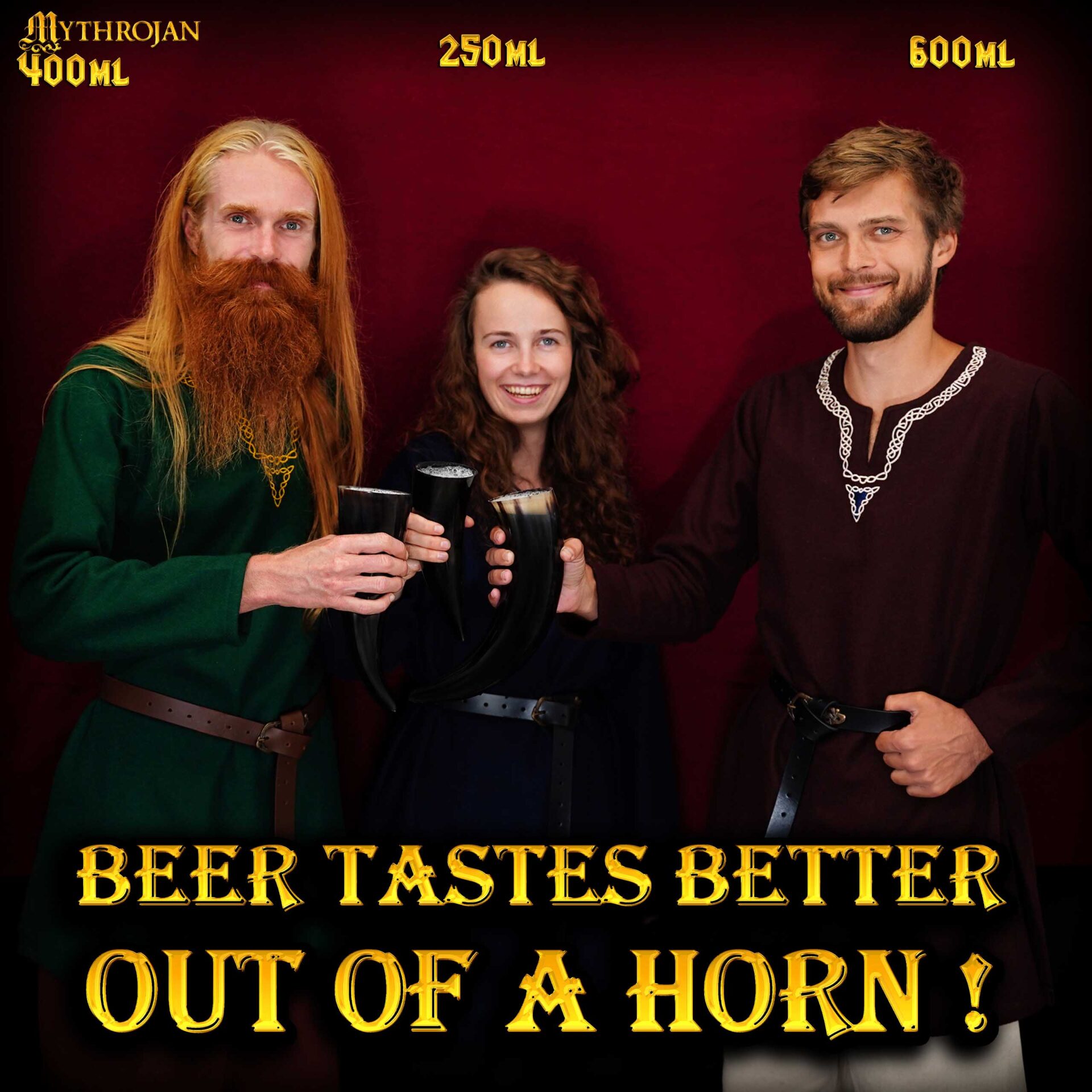 Imagen única de: Cuerno vikingo para beber Mythrojan — Jarra de hidromiel