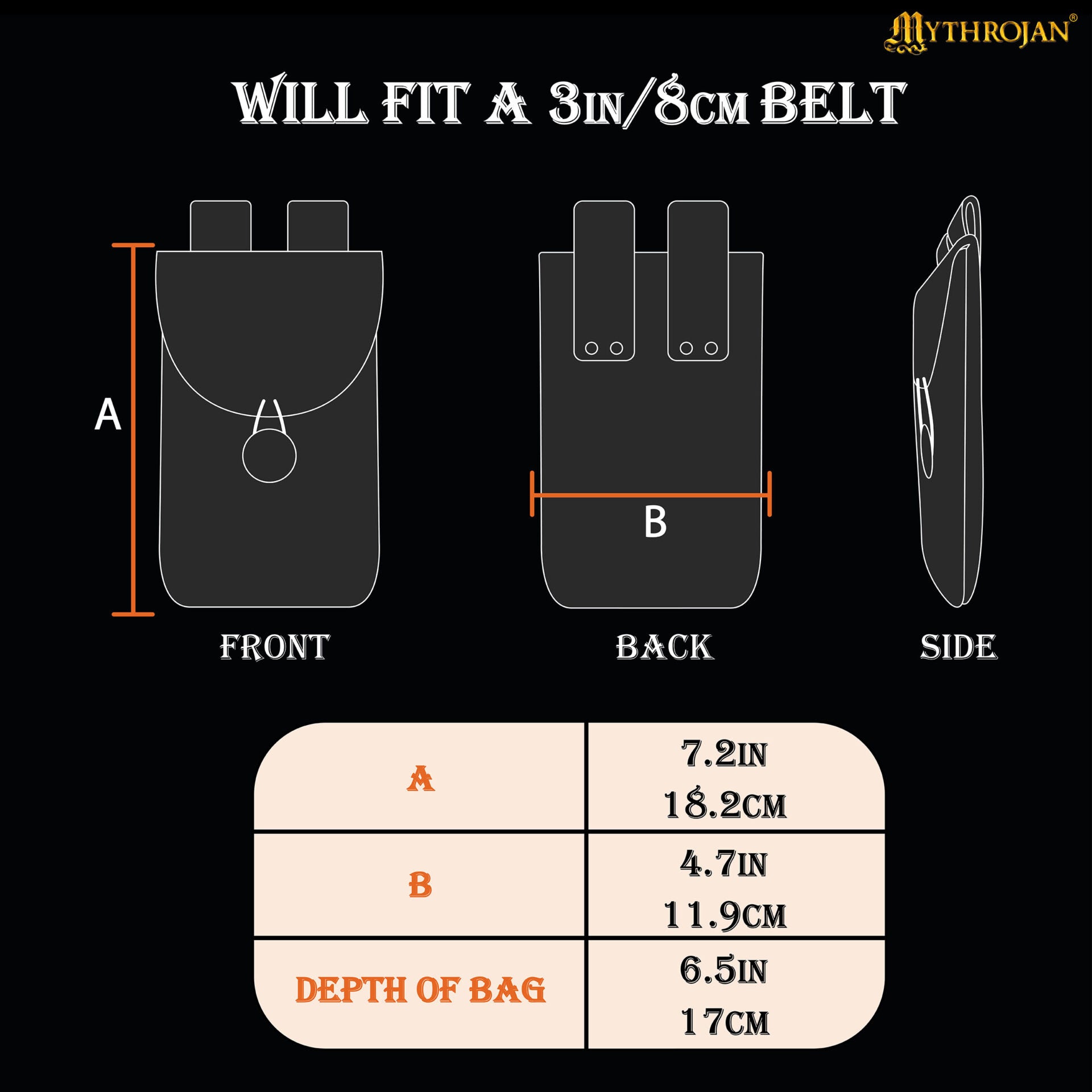 Imagen única de: Riñonera Mythrojan, Ideal para Sca Larp Recreación y Feria Ren, Lienzo Tejido a Mano 100% Algodón , Marrón , 7.2