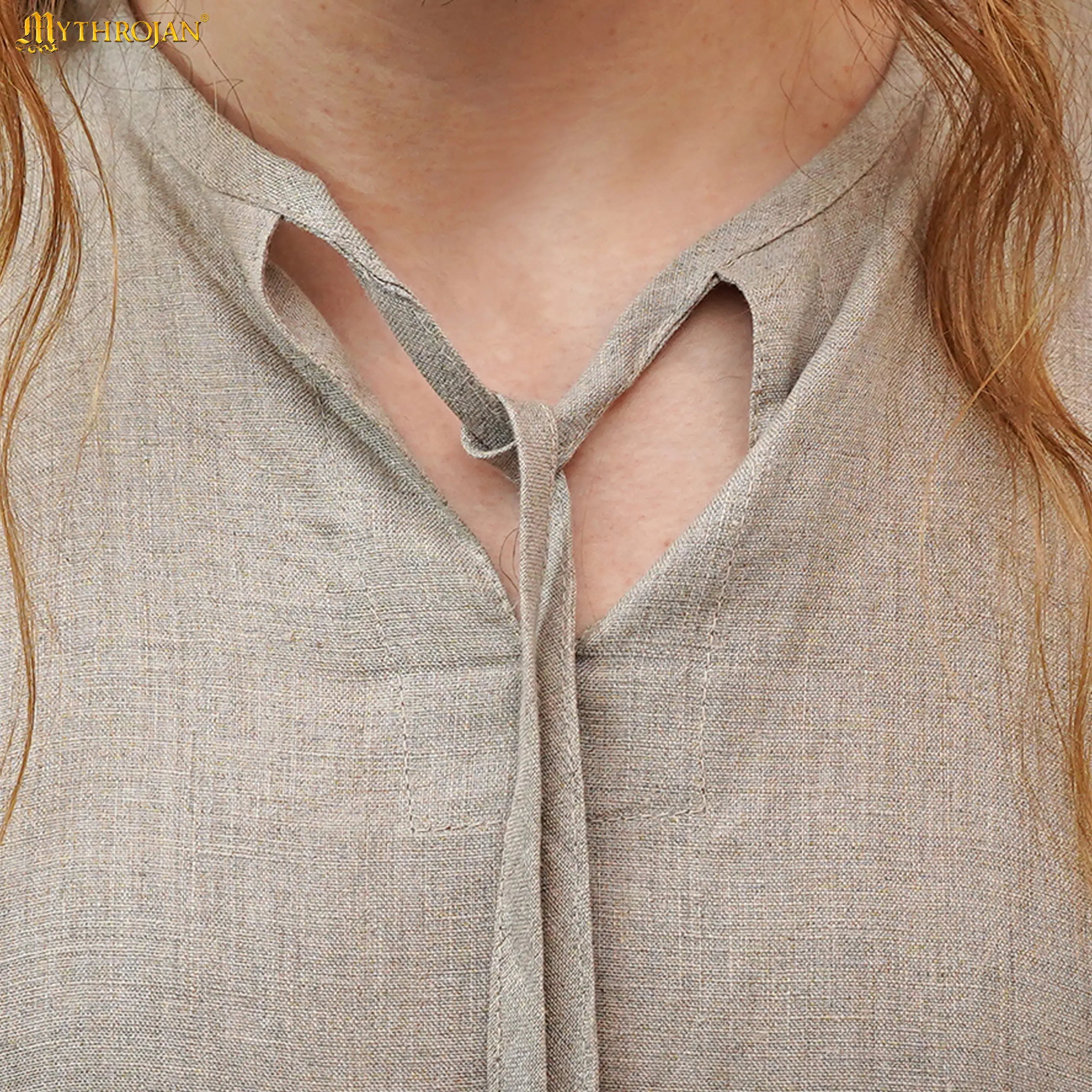 Camisa medieval de lino Waldemar — corte A, camisa interior histórica