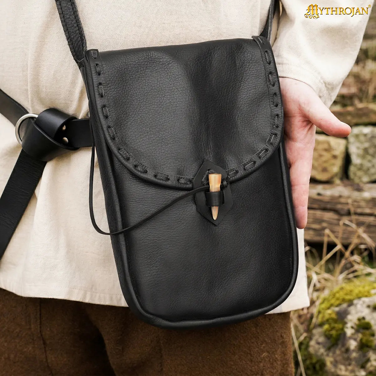 Bolsa mensajera medieval de cuero Mythrojan - imagen 10