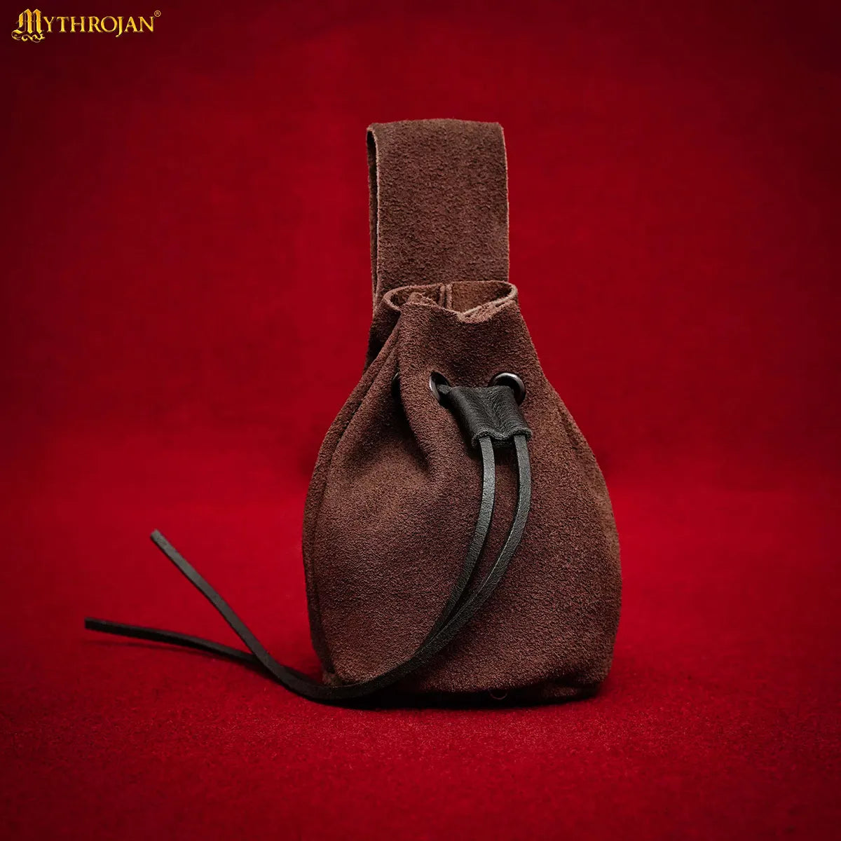 Monedero medieval de ante con cordón - imagen 5