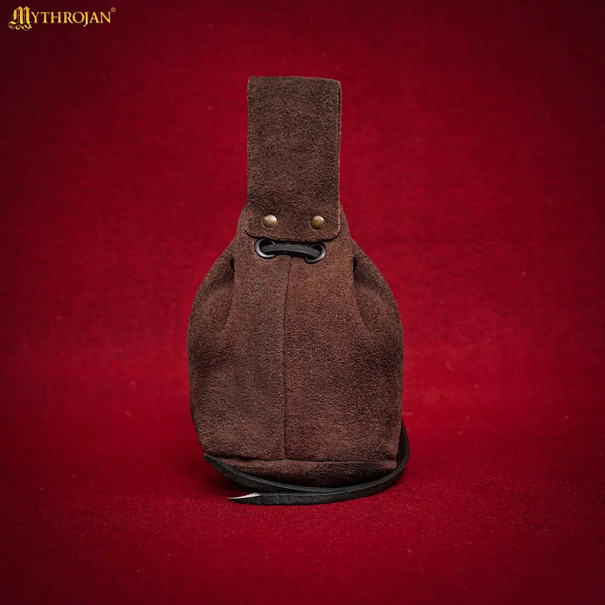 Monedero medieval de ante con cordón - imagen 7