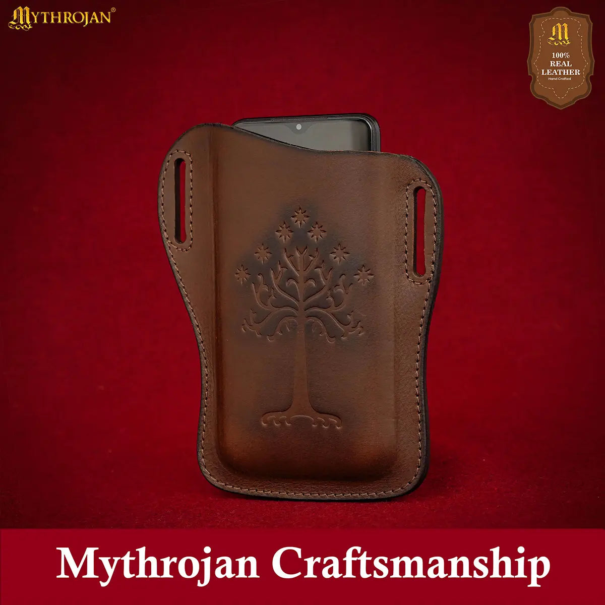 Funda de cuero 'Tree of Gondor / Numenor' — marrón - imagen 19