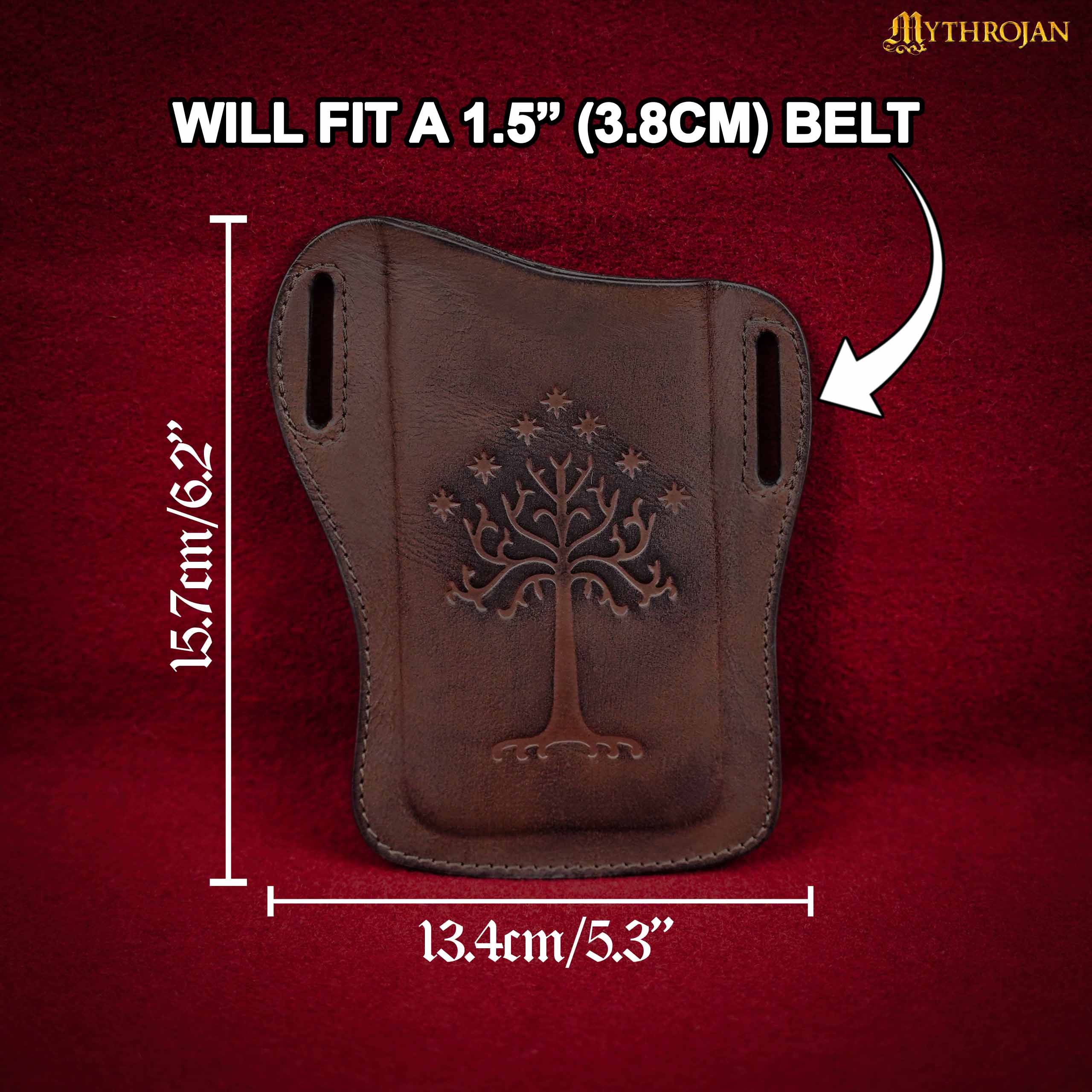 Funda de piel Tree of Gondor – Mythrojan (Marrón) - M