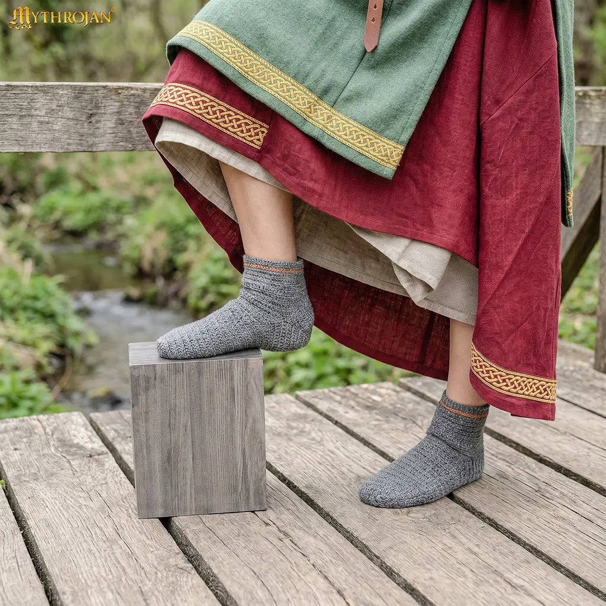 Calcetines naalbinding 100% lana - Estilo vikingo - imagen 9