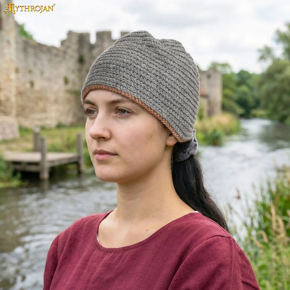 Gorro Naalbinding de lana 100% — estilo vikingo - imagen 14