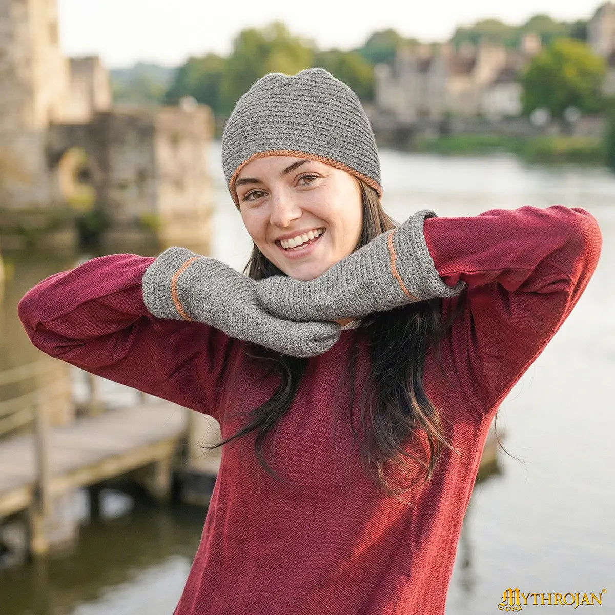Gorro Naalbinding de lana 100% — estilo vikingo - imagen 18