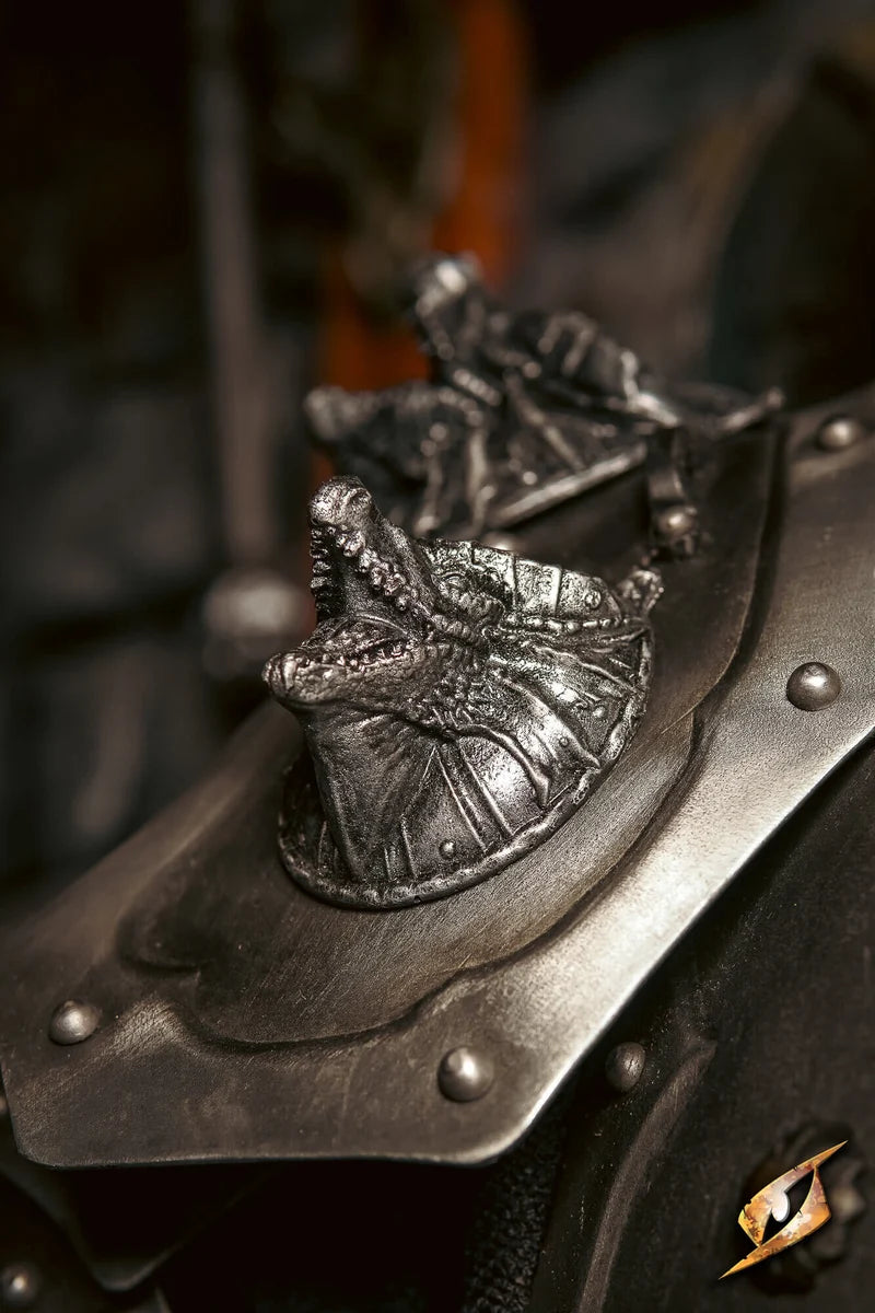 Aplique de cabeza de dragón para armadura