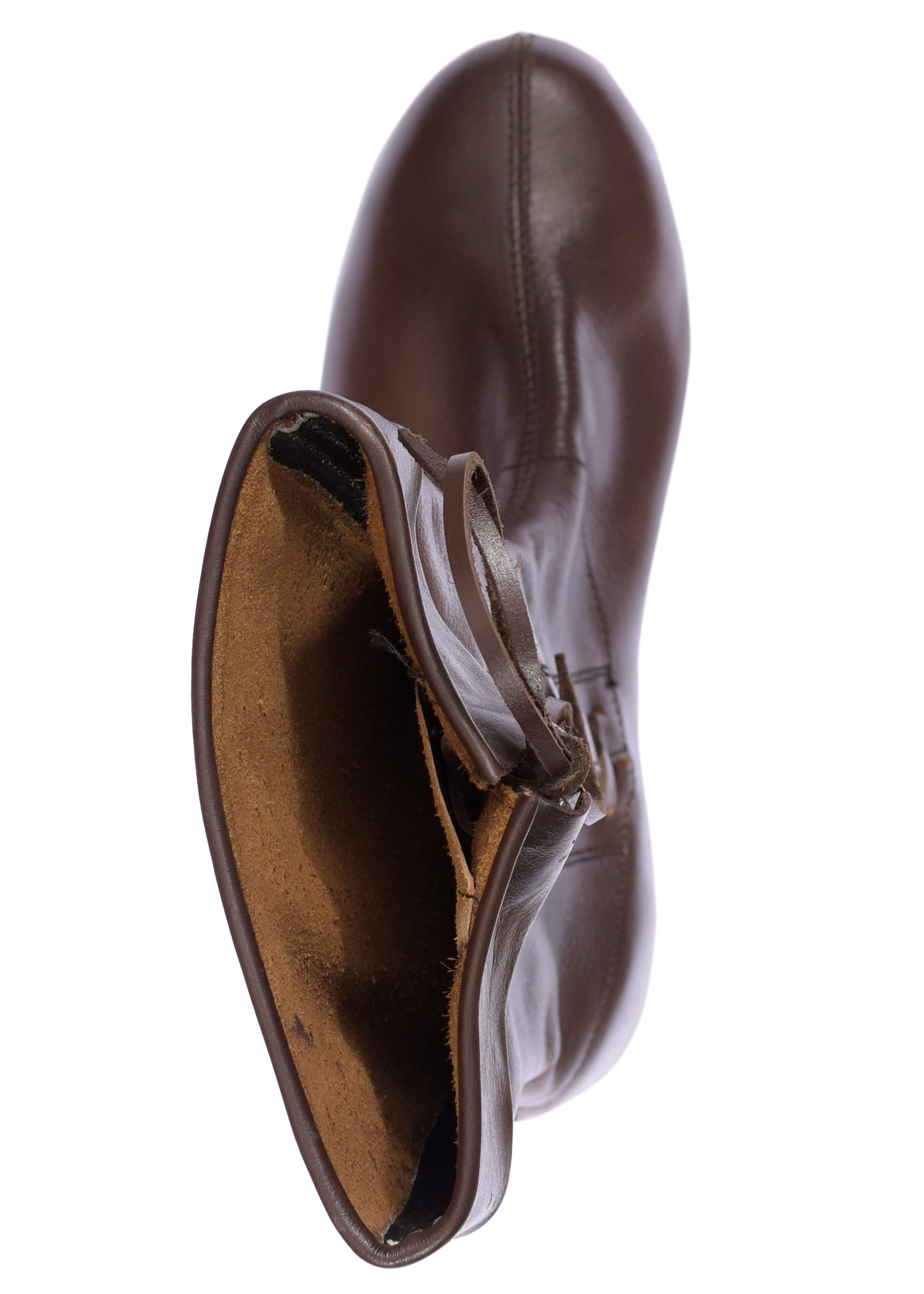 Imagen única de: Botas Largas Con Cordones, Marrón Oscuro