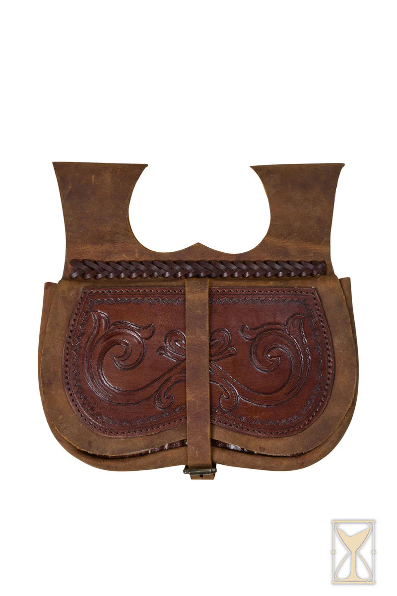 Riñonera Medieval de Cuero LARP Marrón o Negra