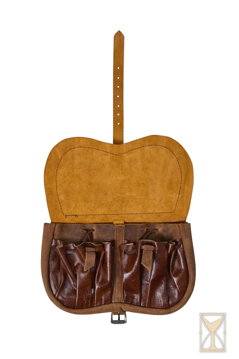 Imagen única de: Riñonera Medieval de Cuero LARP Marrón o Negra