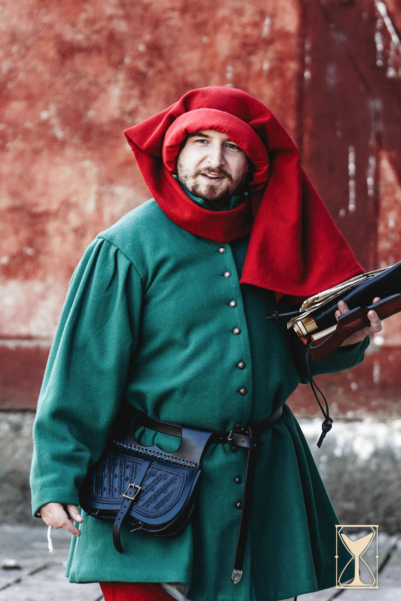 Imagen única de: Riñonera Medieval de Cuero LARP Marrón o Negra