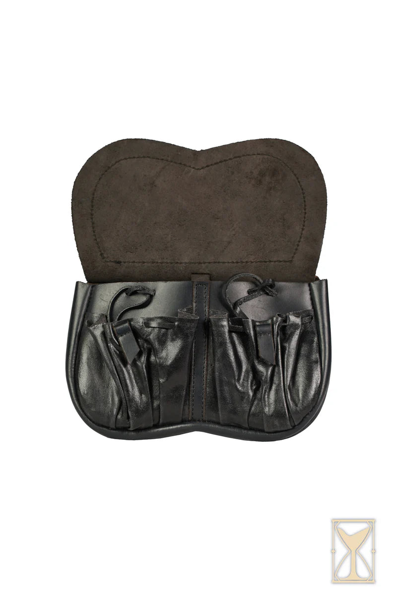 Imagen única de: Riñonera Medieval de Cuero LARP Marrón o Negra