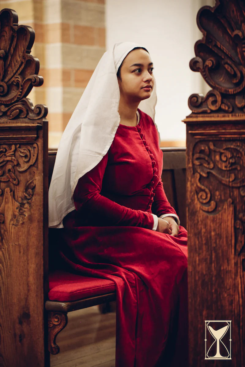 Imagen única de: Vestido Medieval de Terciopelo Cotehardie Colette