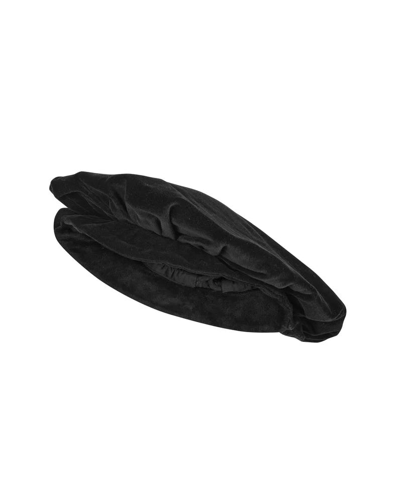 Boina de Terciopelo Renacentista Beret Francisco Negro - Todo Medieval