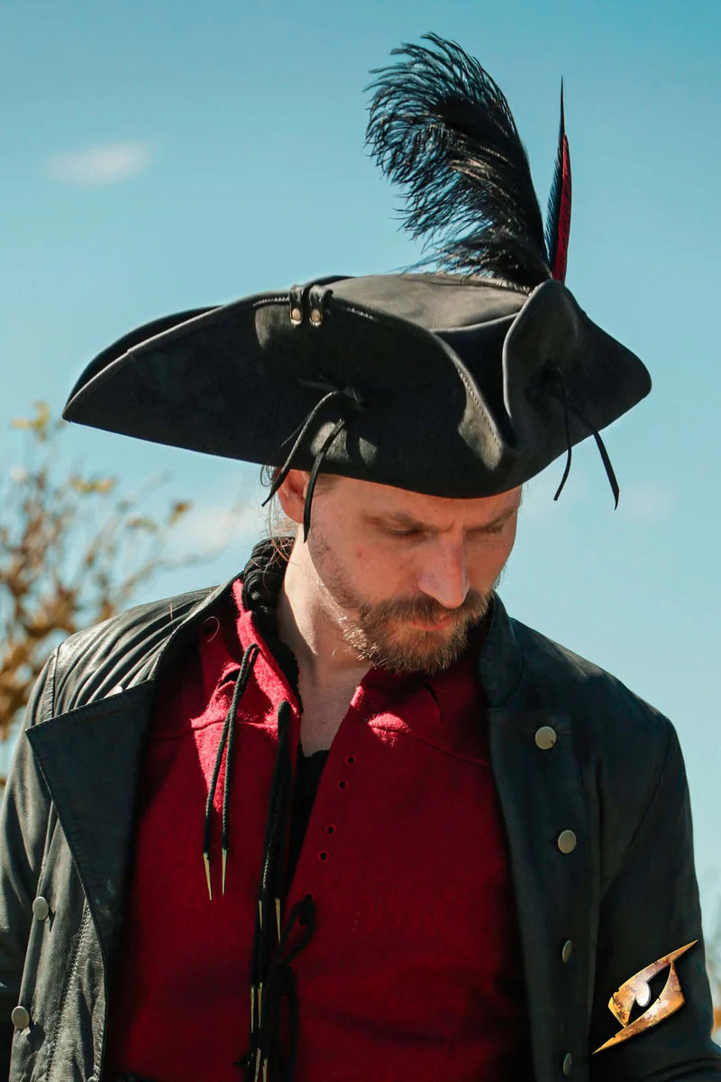 Sombrero Pirata Tricornio de Cuero