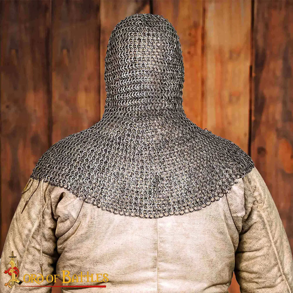 Capucha de malla remachada 9 mm en acero inoxidable para LARP, cosplay y cine - imagen 11