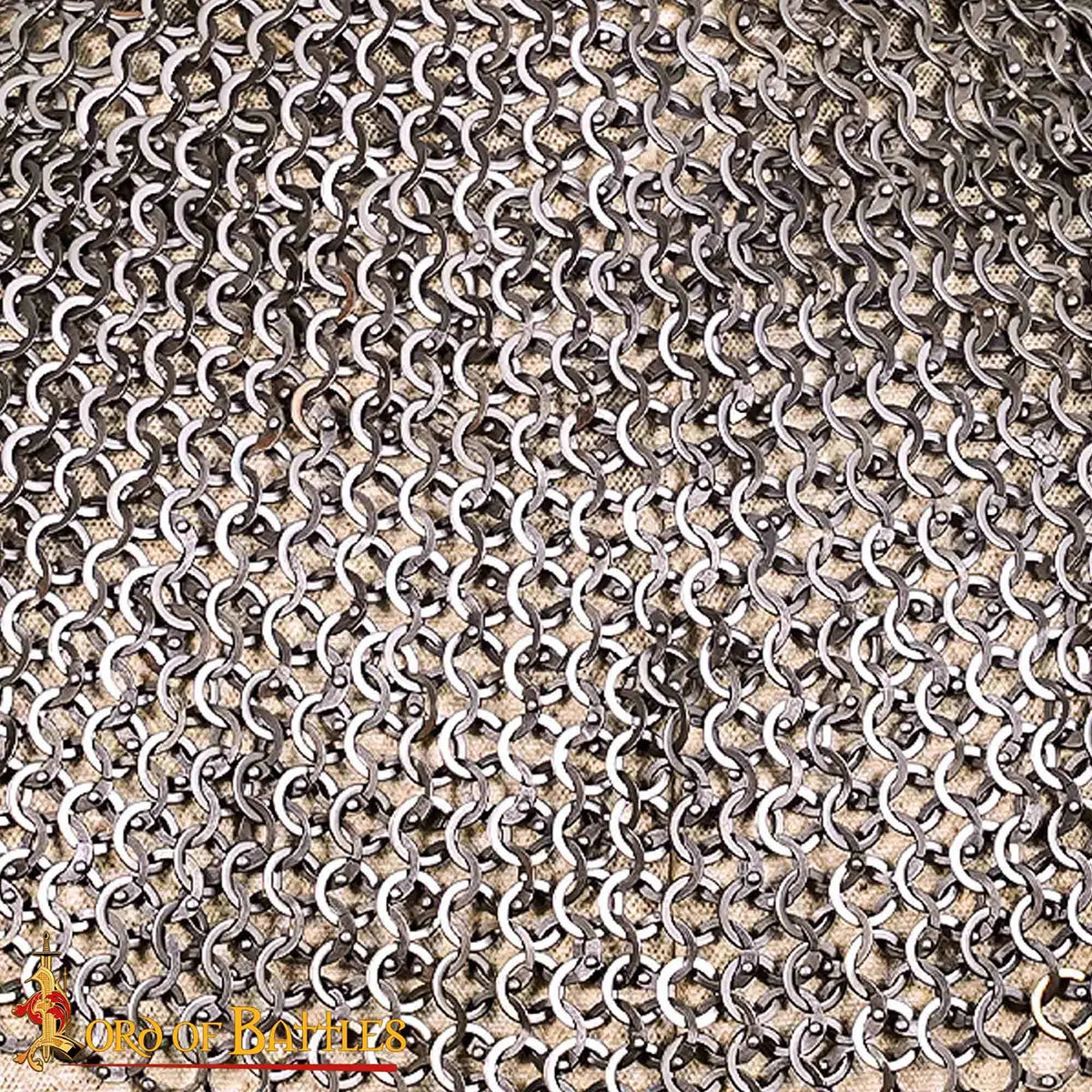 Capucha de malla remachada 9 mm en acero inoxidable para LARP, cosplay y cine - imagen 5