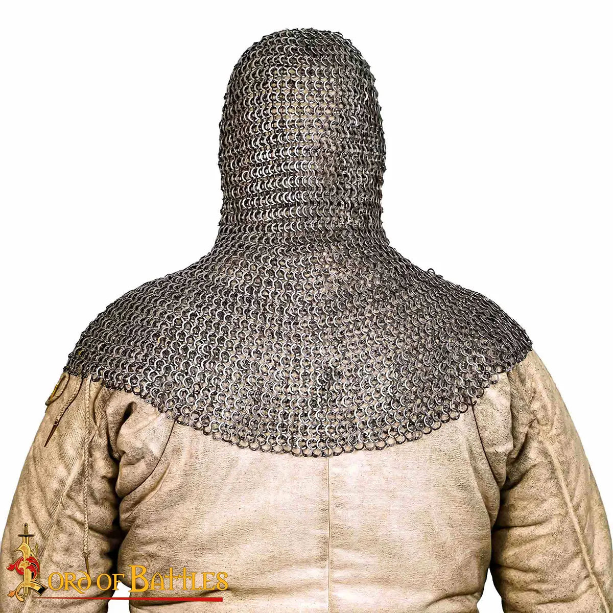 Capucha de malla remachada 9 mm en acero inoxidable para LARP, cosplay y cine - imagen 6