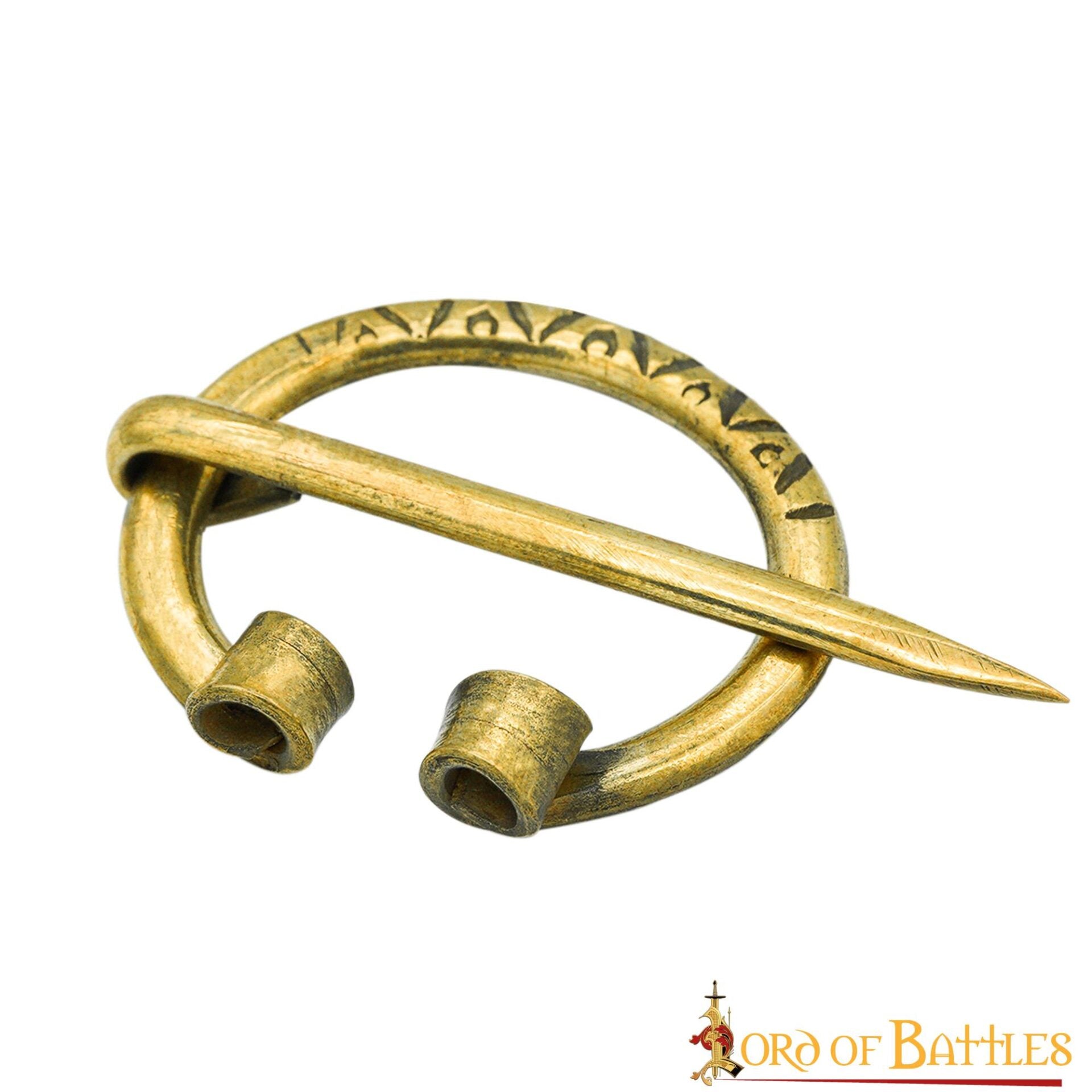 Broche penannular de latón para capa - estilos medievales - imagen 12