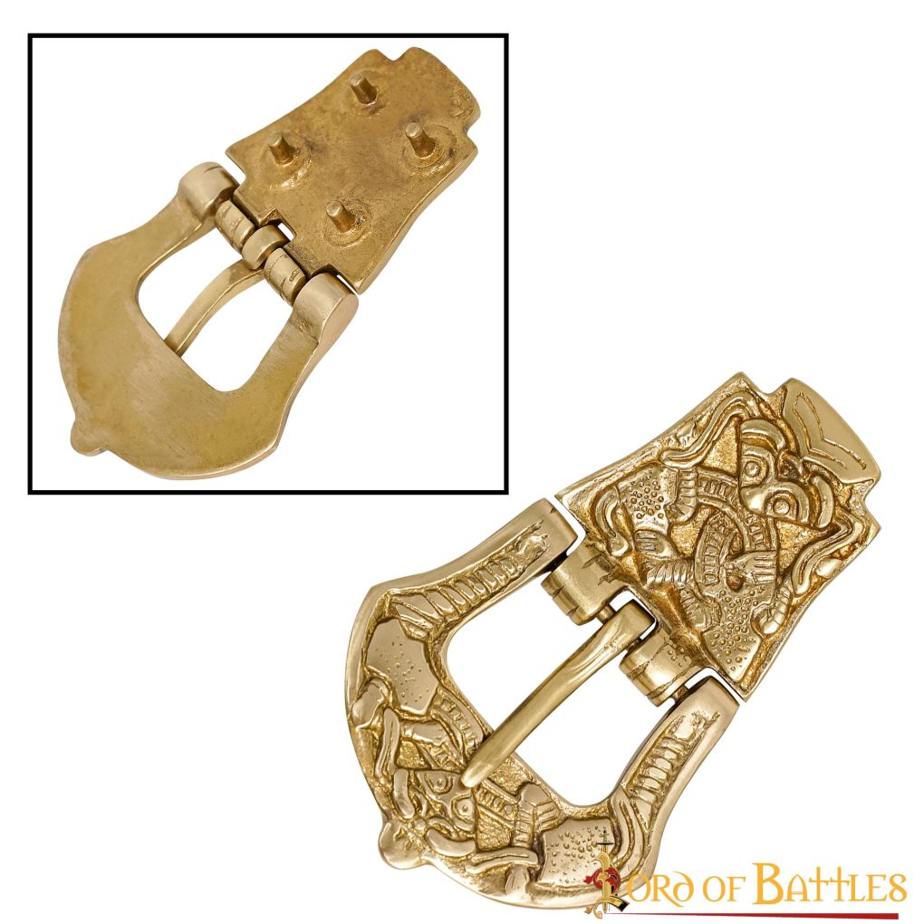Imagen única de: Hebilla de Cinturón Vikinga Diseño Celta Latón Puro Accesorio para Cinturón