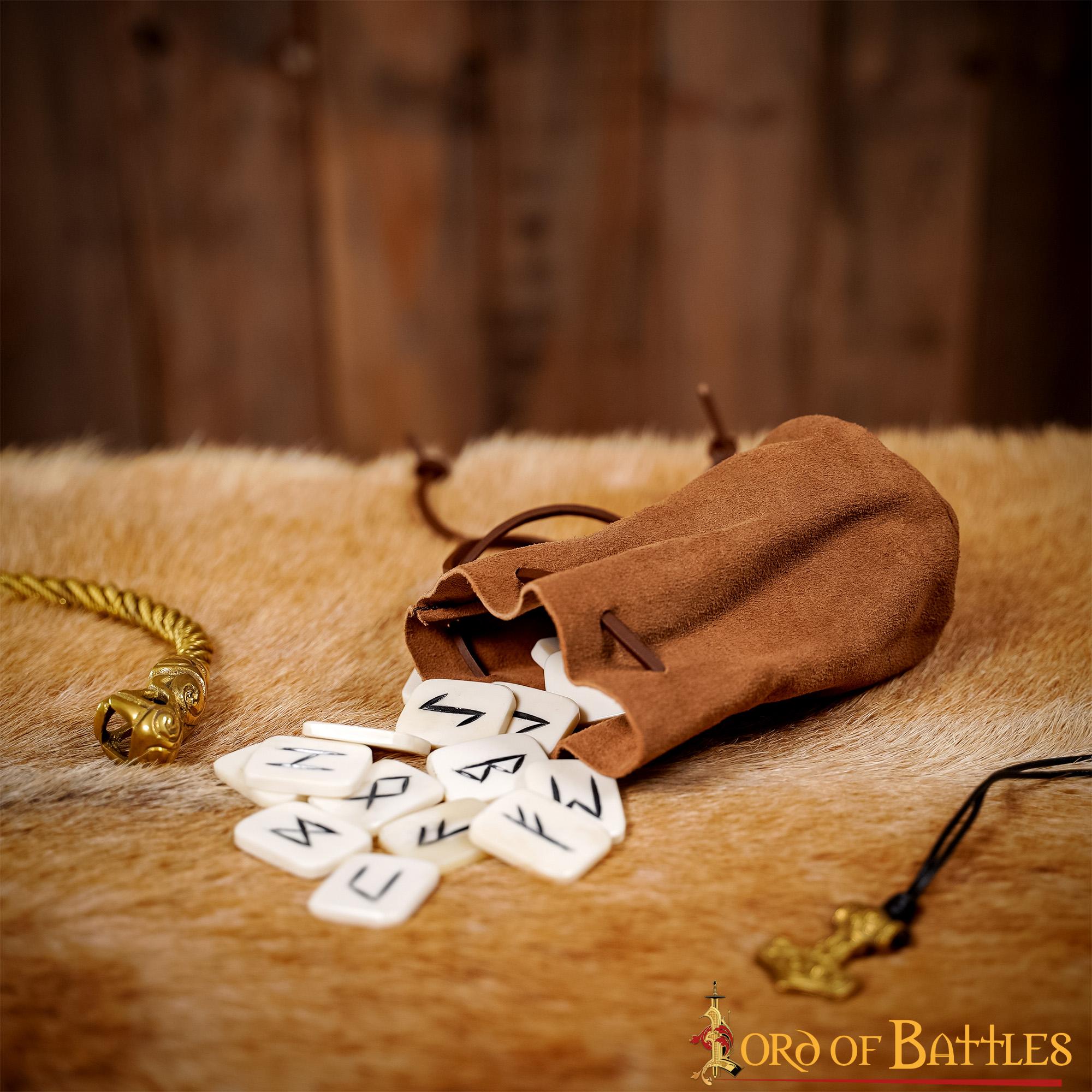 Imagen única de: Set de runas de hueso con bolsa de ante genuino - imagen 6