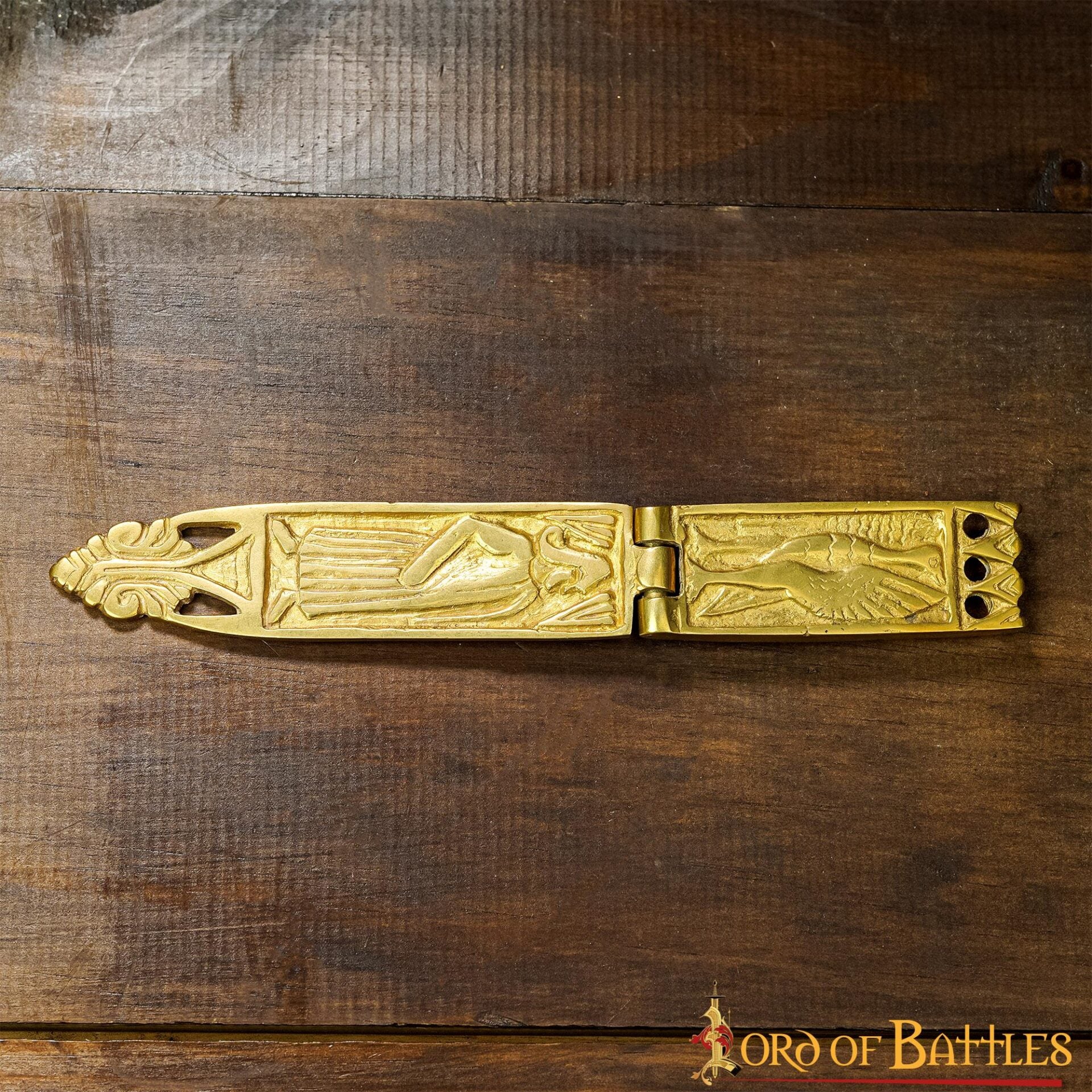 Set de 5 terminales romanos para cinturón en latón macizo ornamentado - imagen 7