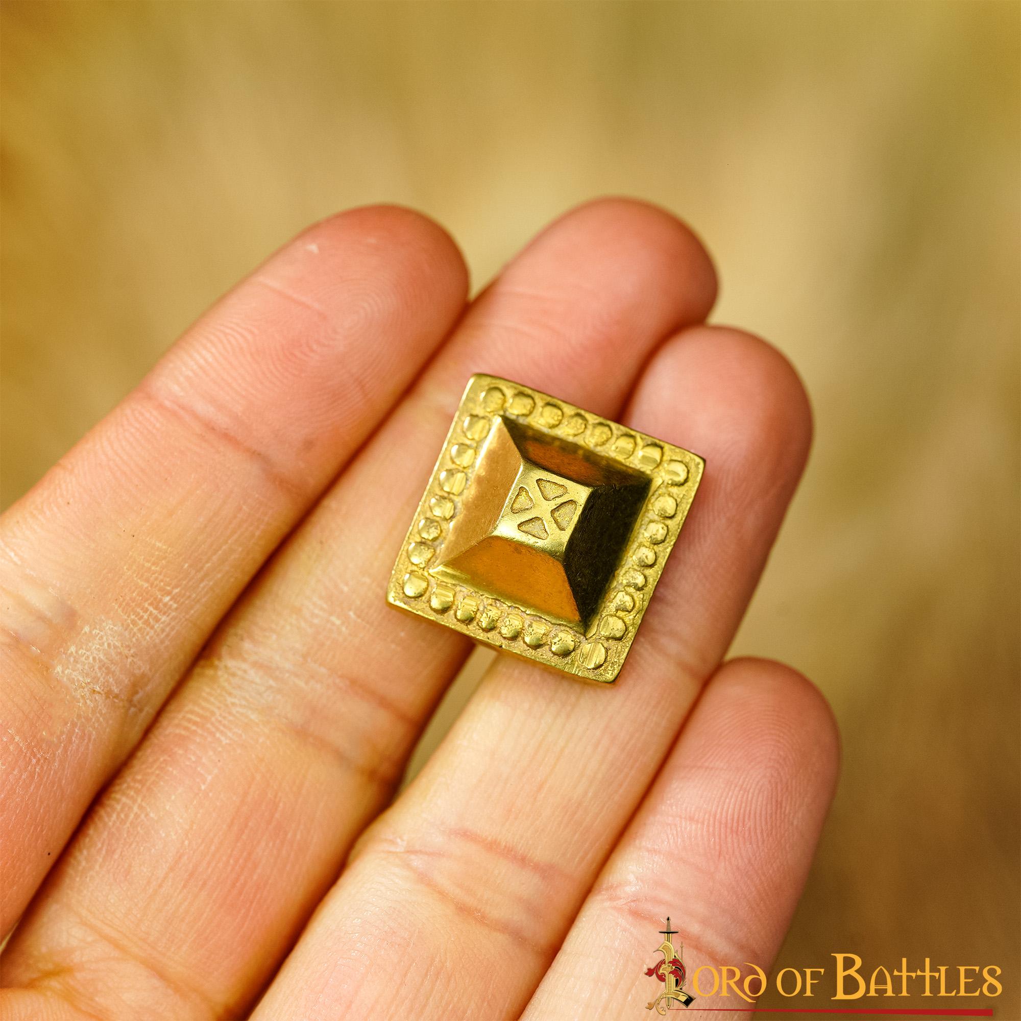 Imagen única de: Conjunto de 5 monturas de latón macizo para cuero - imagen 5