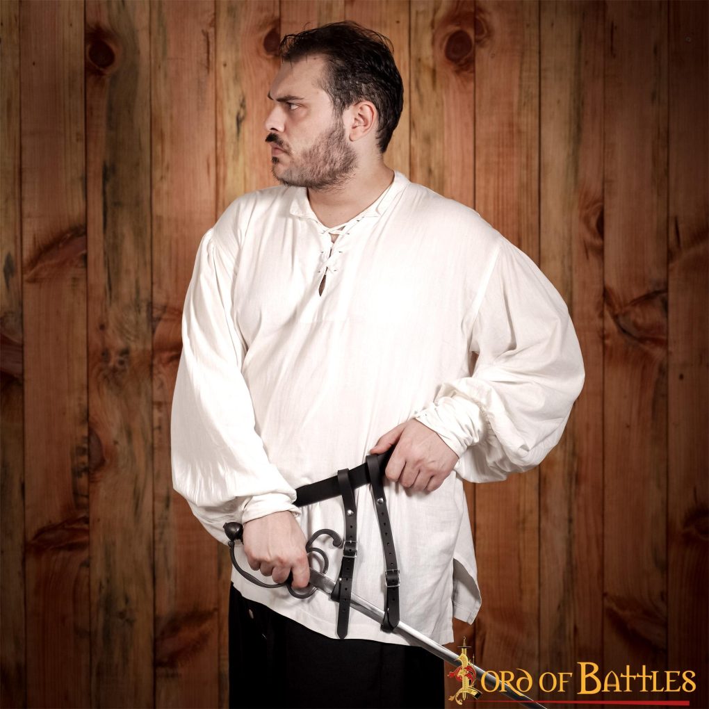 Colgador de espada medieval en cuero, doble correa ajustable - imagen 17