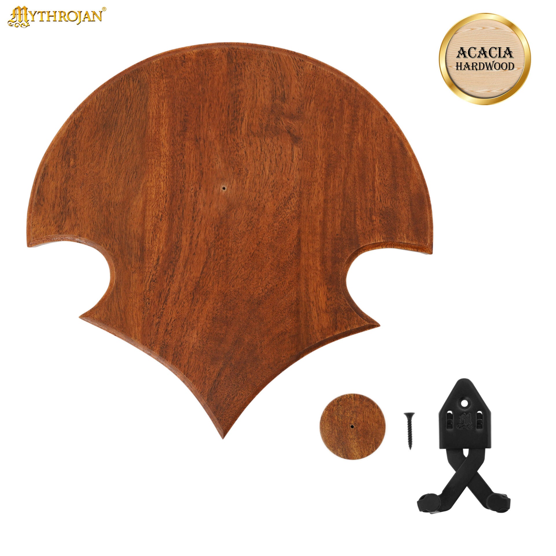 Placa de pared para espada en madera de acacia con soporte de acero - imagen 13