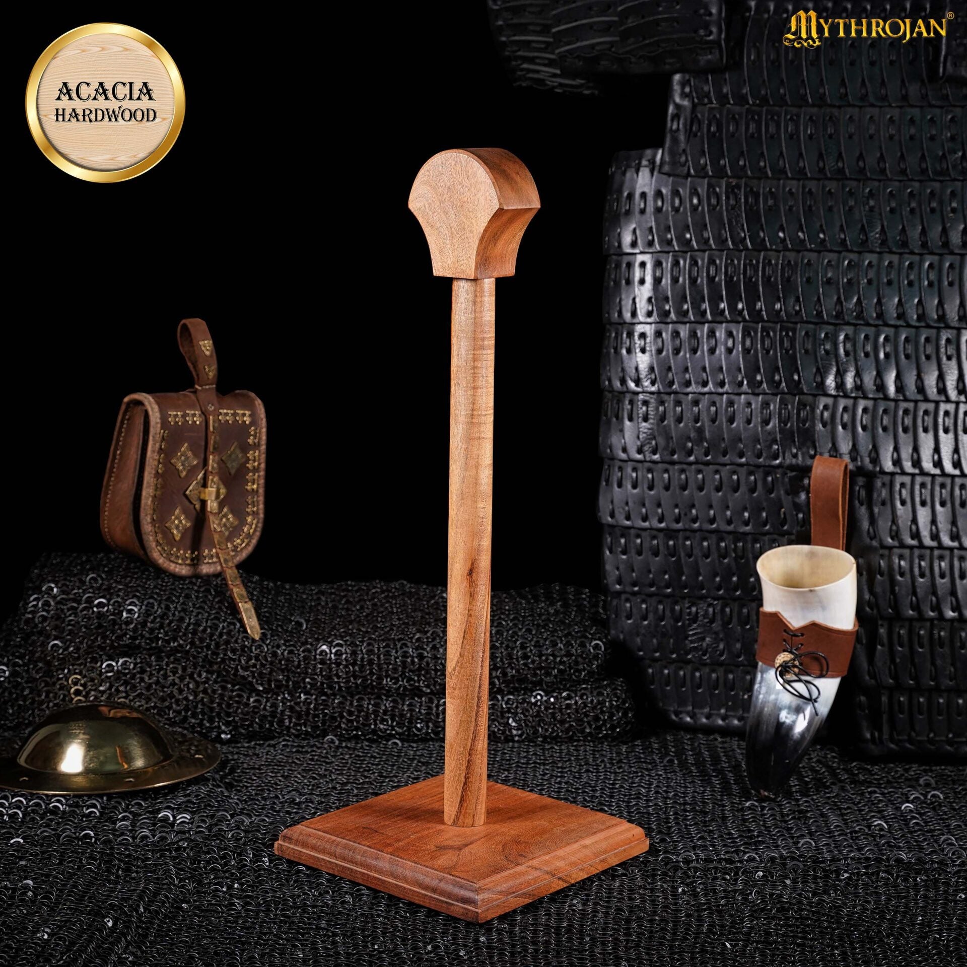 Soporte de madera para cascos — Medieval, vikingo y romano - imagen 14