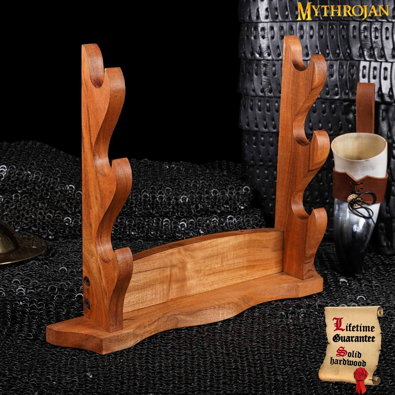 Soporte de Madera Maciza para Espadas - 3 Niveles (Acacia) - imagen 10