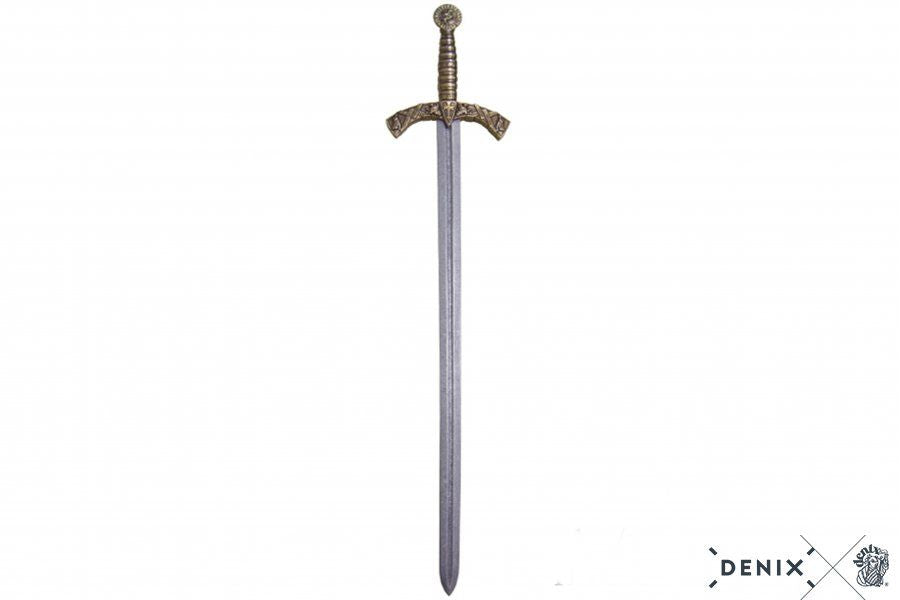 Espada Templaria con Vaina Roja de Color Bronce - Siglo XII