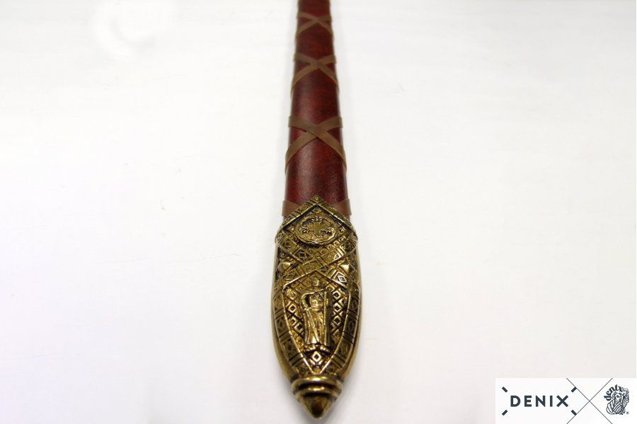 Espada Templaria con Vaina Roja de Color Bronce - Siglo XII