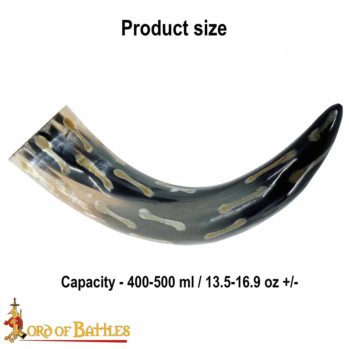 Imagen única de: Cuerno vikingo para beber 400–500 ml — cuerno de buey genuino, hecho a mano