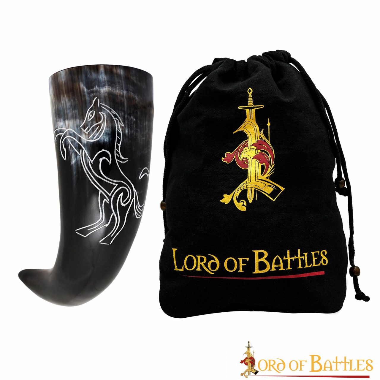 Imagen única de: Viking Drinking Horn 400 - 500 Ml Cuerno de Buey Auténtico Hecho a Mano