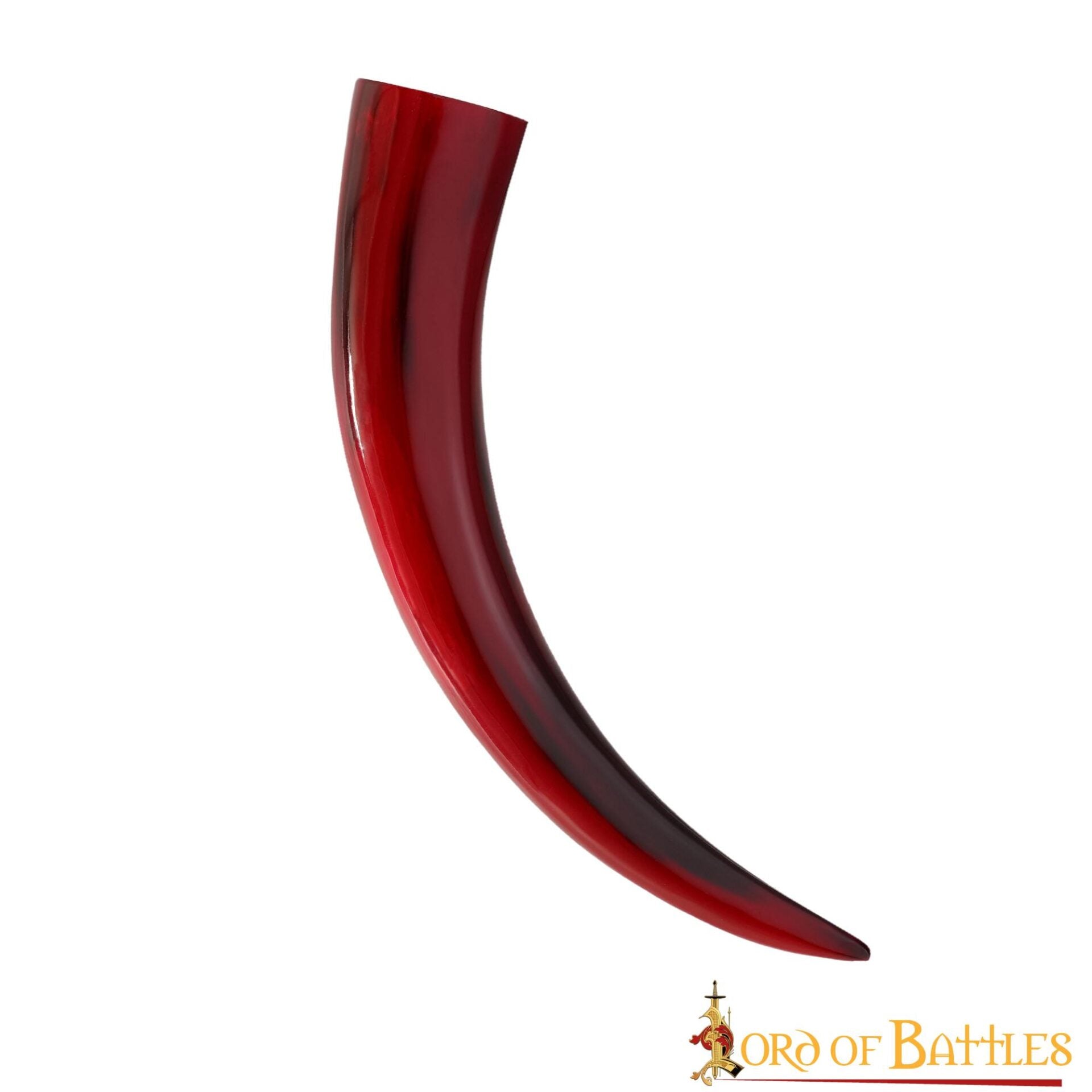 Cuerno de beber Brilliant Carmine — 400–500 ml, hecho a mano - imagen 2