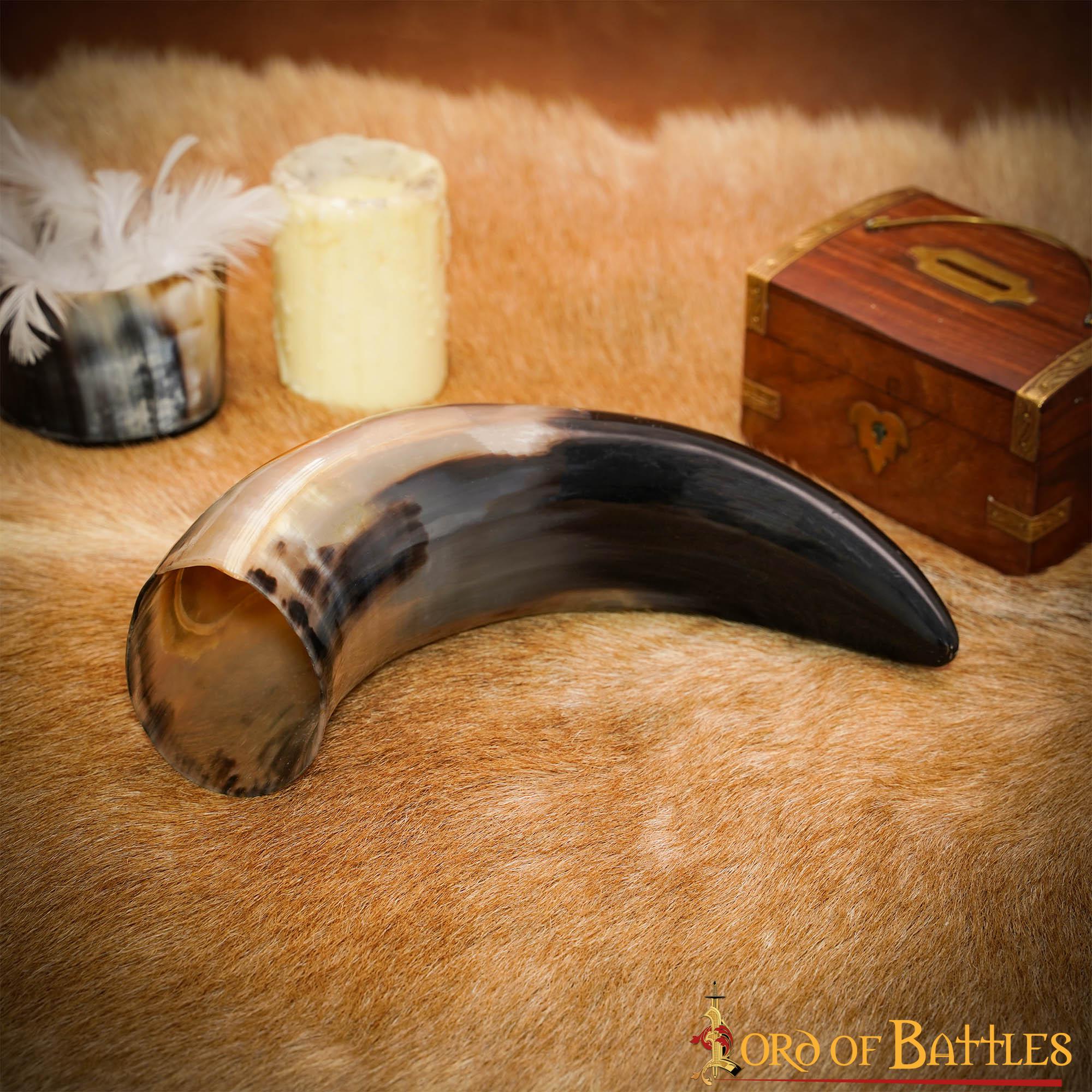 Cuerno de beber Raiding Pirate 400–500 ml — cuerno de buey genuino - imagen 8