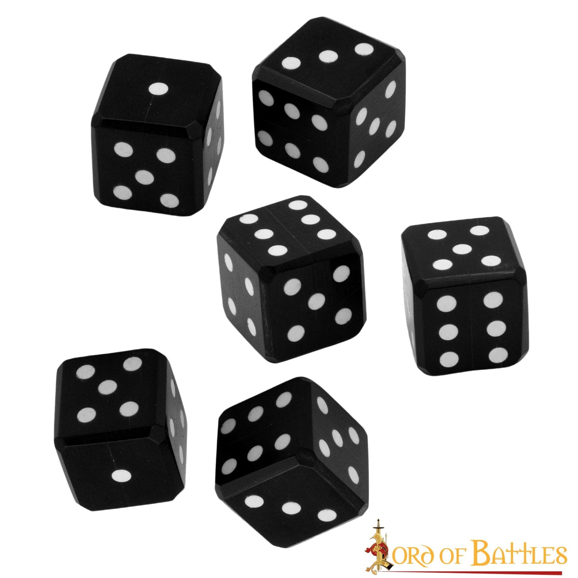 Set de 6 dados artesanales de cuerno de búfalo - imagen 7