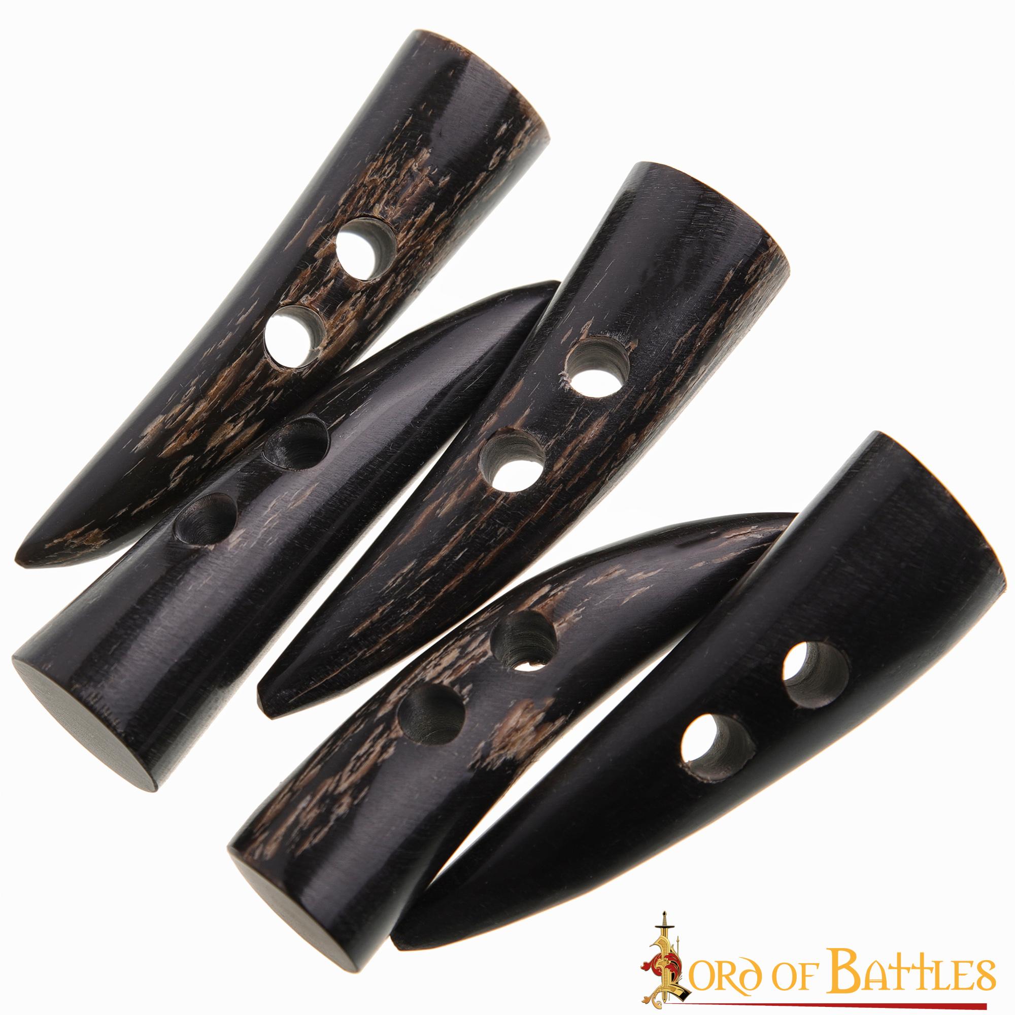 Conjunto de 5 pasadores de cuerno de buey vikingos, hechos a mano - imagen 16
