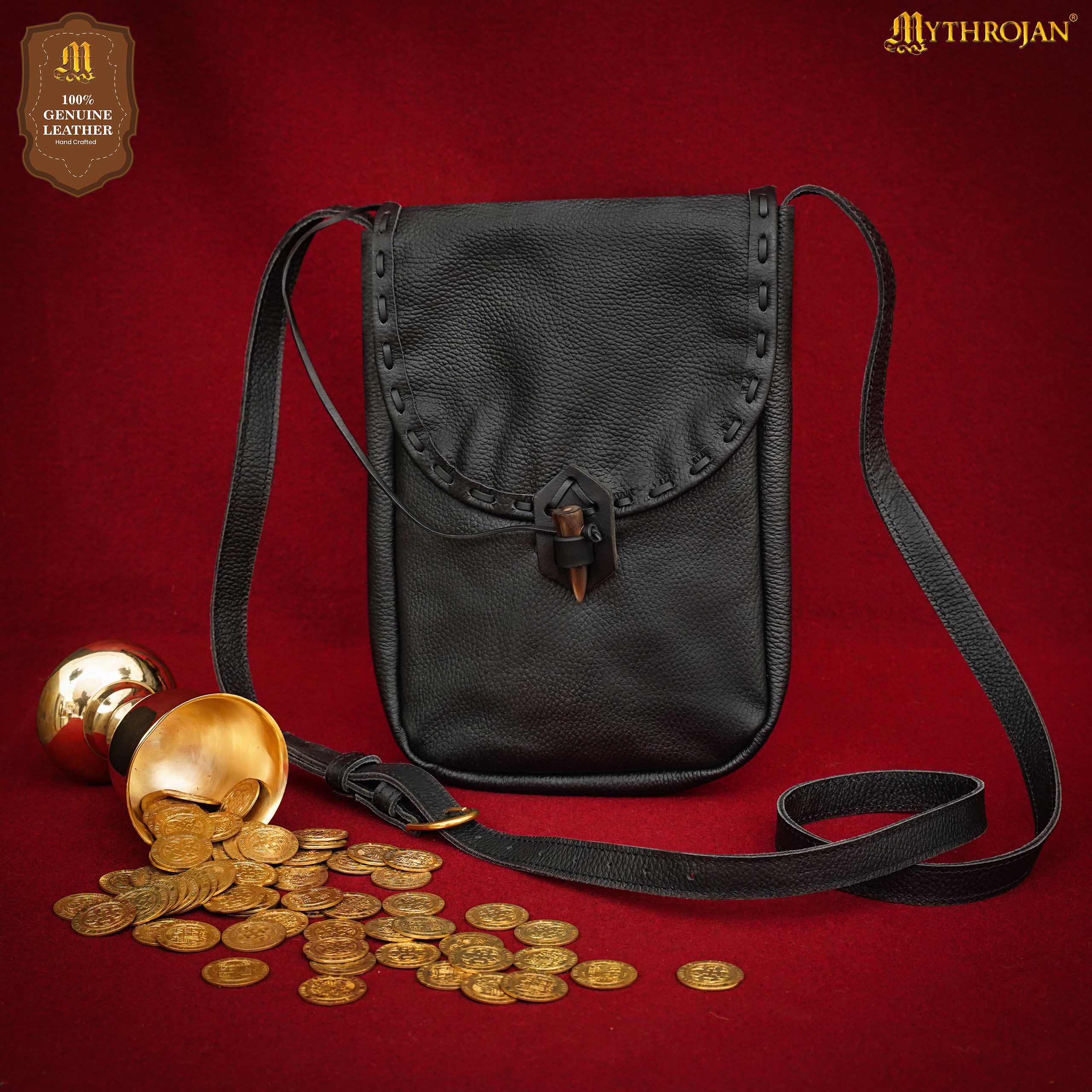 Bolsa de cinturón Mythrojan 11 x 9" — Negro, Marrón - imagen 11