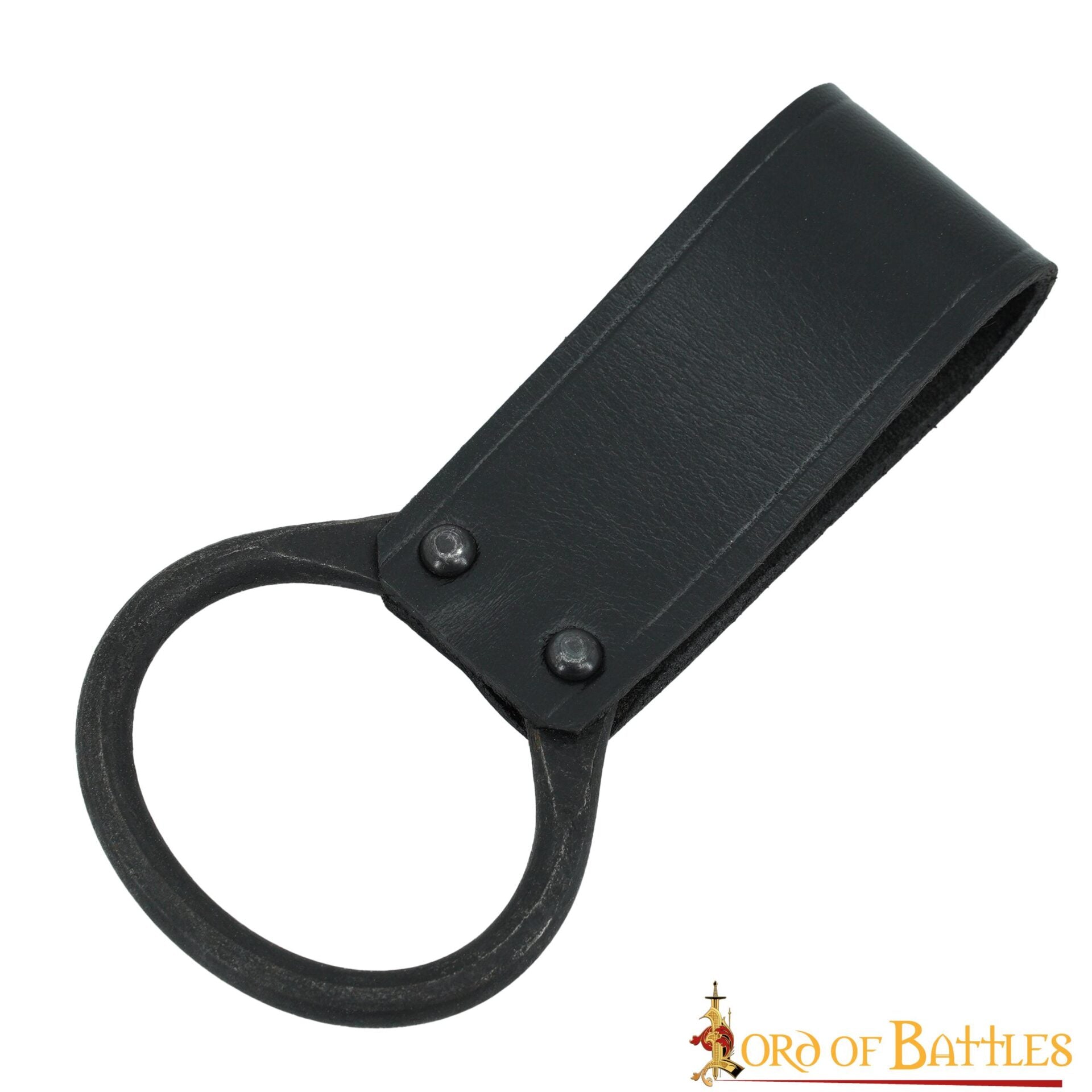 Colgador medieval para hacha o maza con anilla de acero forjado - imagen 6