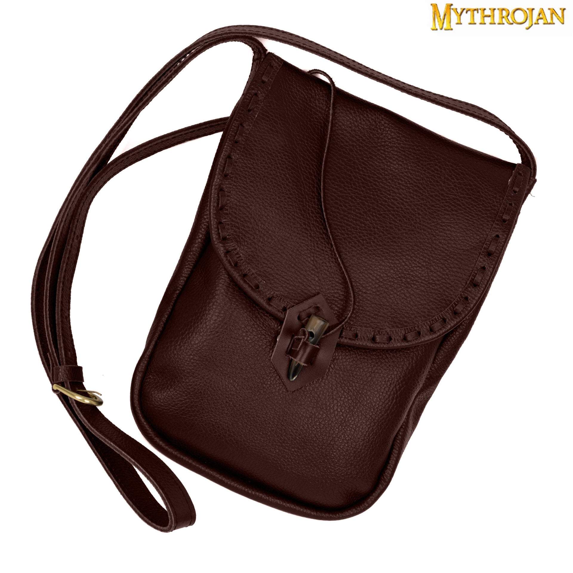 Bolsa mensajera medieval de cuero Mythrojan - imagen 14