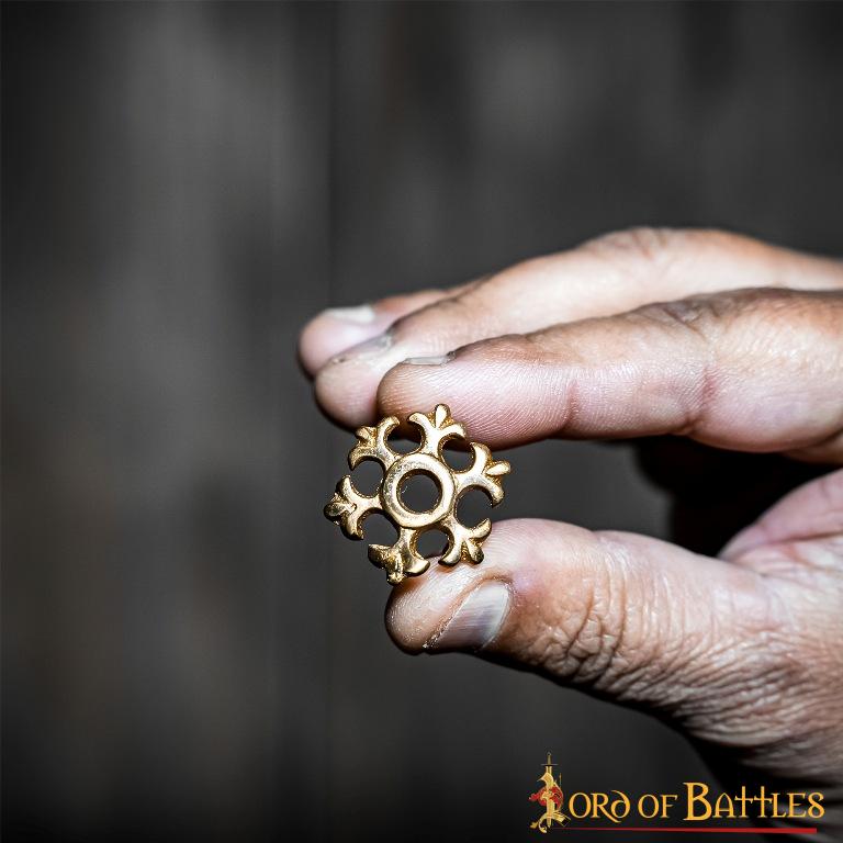 Conchos Fleur roseta de latón macizo - Set de 5 - imagen 5
