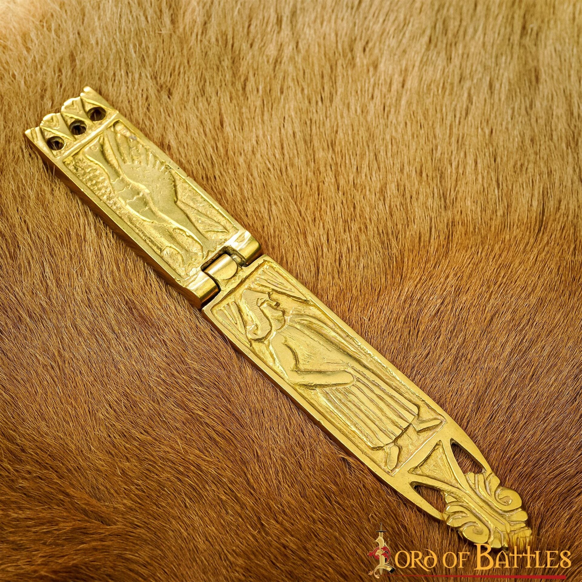 Set de 5 terminales romanos para cinturón en latón macizo ornamentado - imagen 6