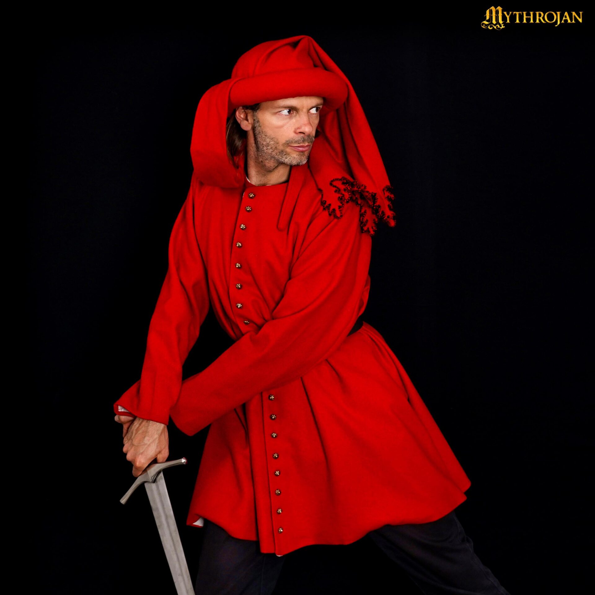 Chaperón medieval de lana (estilo tardío, siglo XV) - imagen 16